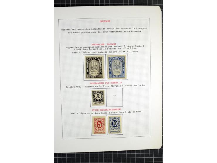 1862/1945, ungebrauchte und gestempelte Sammlung der Stadtpost und Privatpostmarken von Dänemark, Finnland, Norwegen und Schw