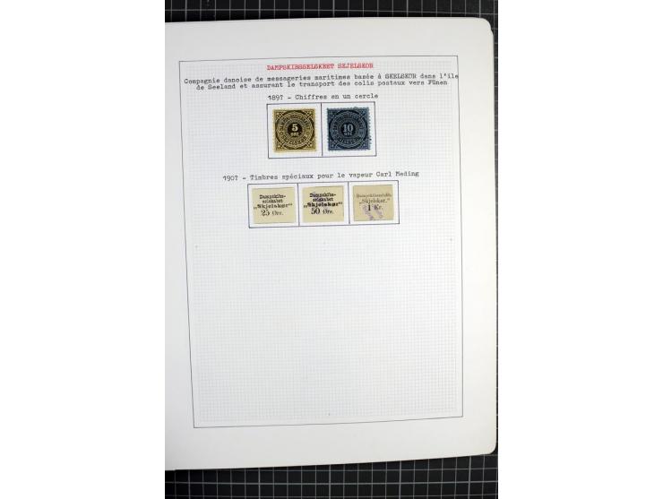 1862/1945, ungebrauchte und gestempelte Sammlung der Stadtpost und Privatpostmarken von Dänemark, Finnland, Norwegen und Schw