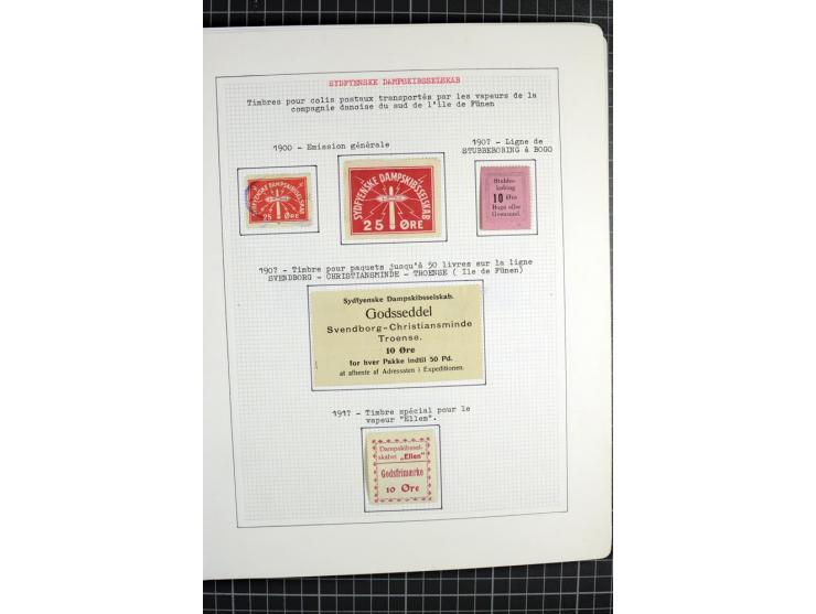1862/1945, ungebrauchte und gestempelte Sammlung der Stadtpost und Privatpostmarken von Dänemark, Finnland, Norwegen und Schw