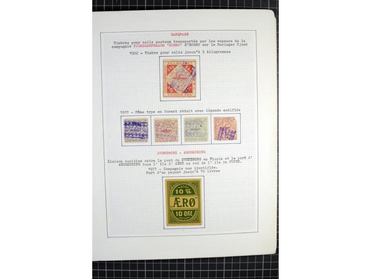 1862/1945, ungebrauchte und gestempelte Sammlung der Stadtpost und Privatpostmarken von Dänemark, Finnland, Norwegen und Schw