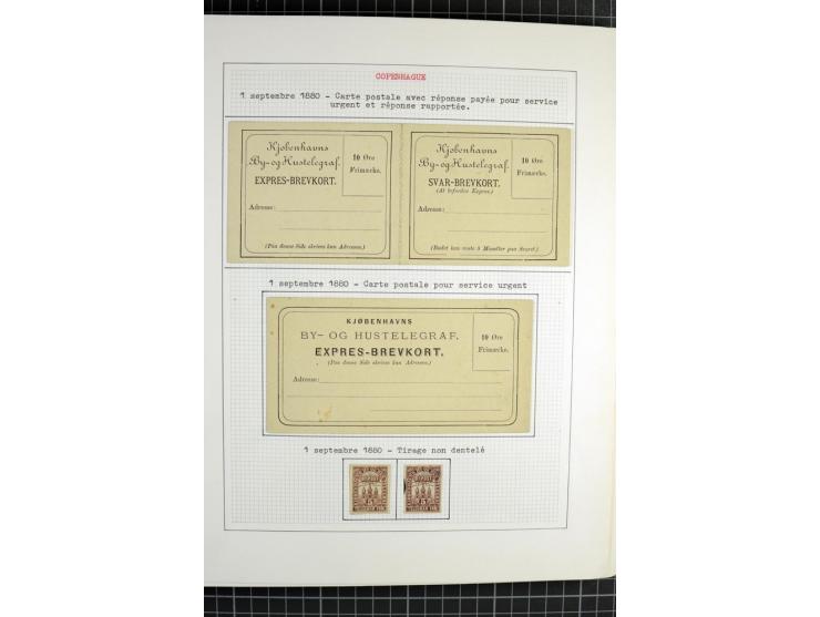 1862/1945, ungebrauchte und gestempelte Sammlung der Stadtpost und Privatpostmarken von Dänemark, Finnland, Norwegen und Schw