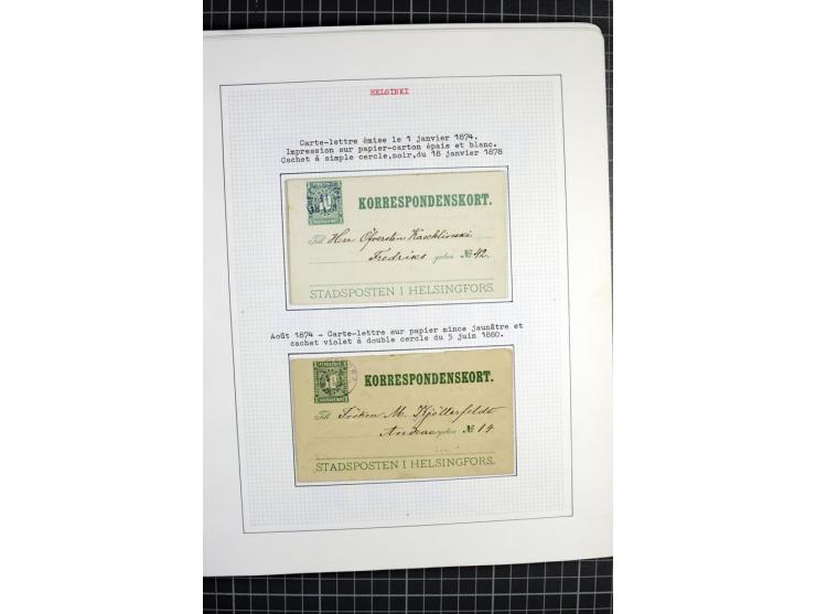 1862/1945, ungebrauchte und gestempelte Sammlung der Stadtpost und Privatpostmarken von Dänemark, Finnland, Norwegen und Schw