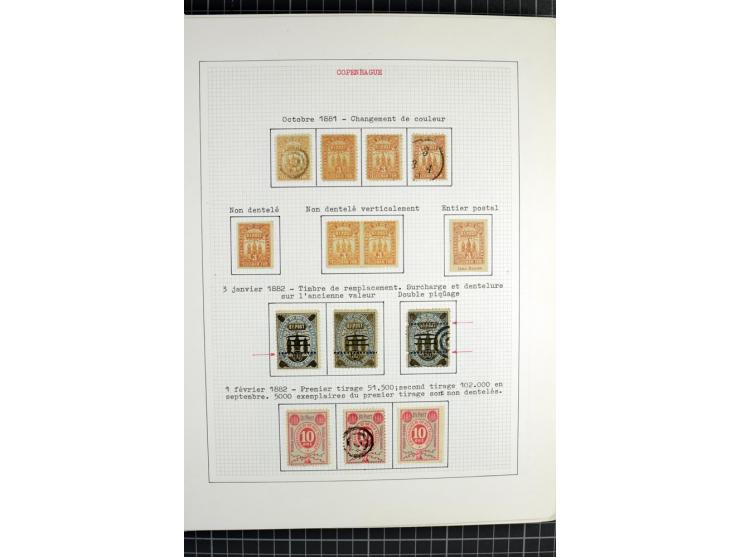 1862/1945, ungebrauchte und gestempelte Sammlung der Stadtpost und Privatpostmarken von Dänemark, Finnland, Norwegen und Schw