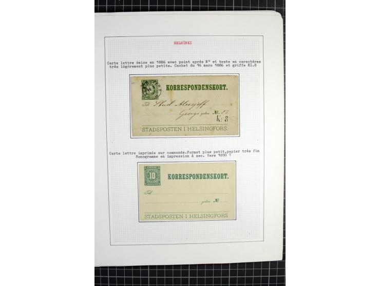 1862/1945, ungebrauchte und gestempelte Sammlung der Stadtpost und Privatpostmarken von Dänemark, Finnland, Norwegen und Schw