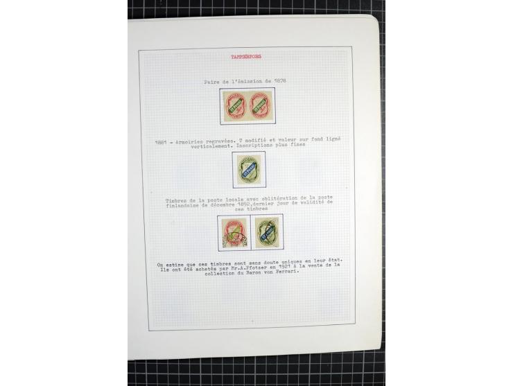 1862/1945, ungebrauchte und gestempelte Sammlung der Stadtpost und Privatpostmarken von Dänemark, Finnland, Norwegen und Schw
