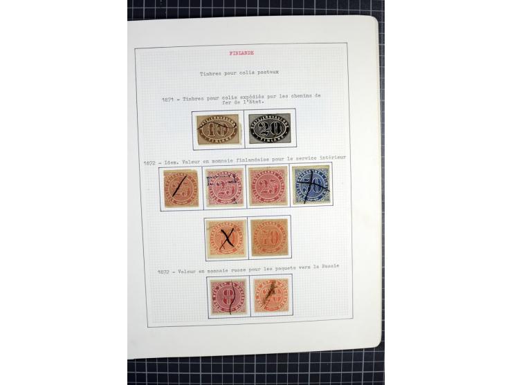 1862/1945, ungebrauchte und gestempelte Sammlung der Stadtpost und Privatpostmarken von Dänemark, Finnland, Norwegen und Schw
