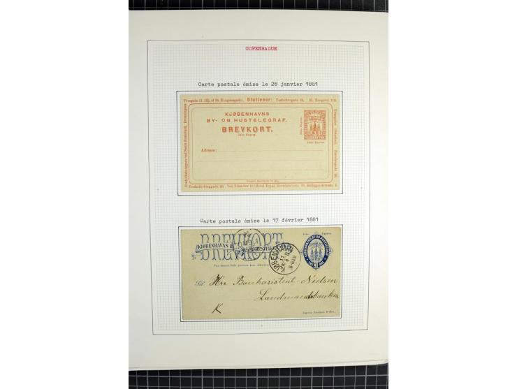 1862/1945, ungebrauchte und gestempelte Sammlung der Stadtpost und Privatpostmarken von Dänemark, Finnland, Norwegen und Schw