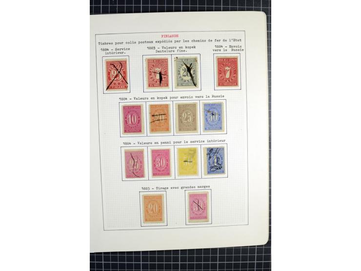 1862/1945, ungebrauchte und gestempelte Sammlung der Stadtpost und Privatpostmarken von Dänemark, Finnland, Norwegen und Schw
