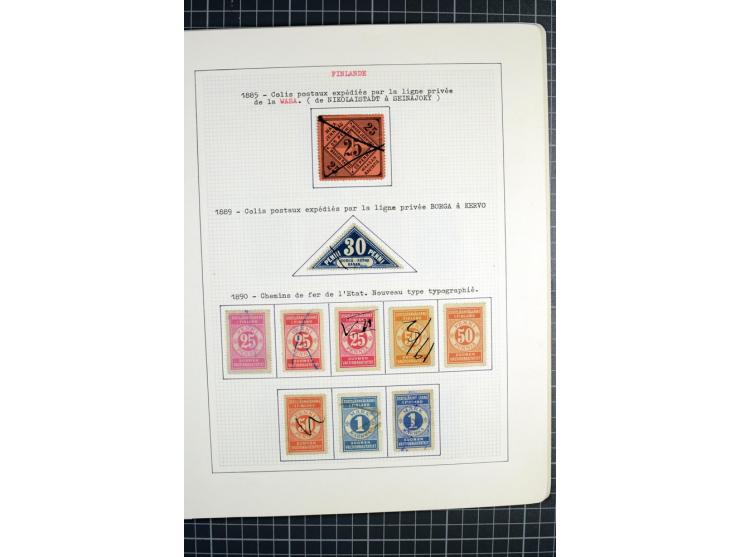 1862/1945, ungebrauchte und gestempelte Sammlung der Stadtpost und Privatpostmarken von Dänemark, Finnland, Norwegen und Schw