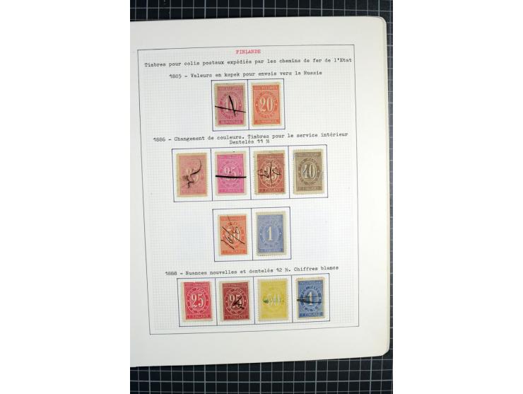 1862/1945, ungebrauchte und gestempelte Sammlung der Stadtpost und Privatpostmarken von Dänemark, Finnland, Norwegen und Schw