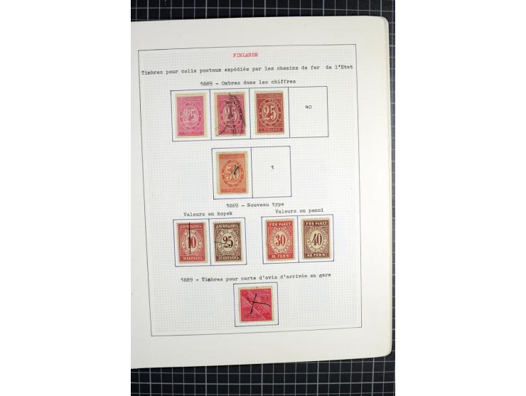 1862/1945, ungebrauchte und gestempelte Sammlung der Stadtpost und Privatpostmarken von Dänemark, Finnland, Norwegen und Schw