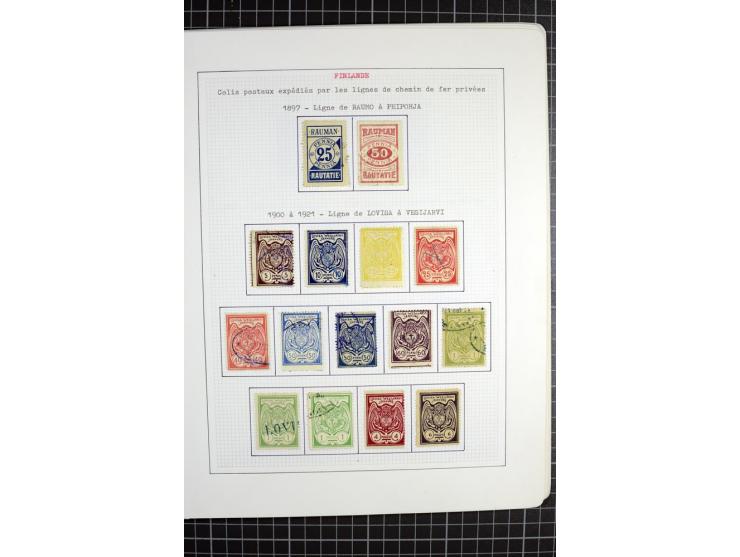1862/1945, ungebrauchte und gestempelte Sammlung der Stadtpost und Privatpostmarken von Dänemark, Finnland, Norwegen und Schw