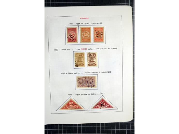 1862/1945, ungebrauchte und gestempelte Sammlung der Stadtpost und Privatpostmarken von Dänemark, Finnland, Norwegen und Schw