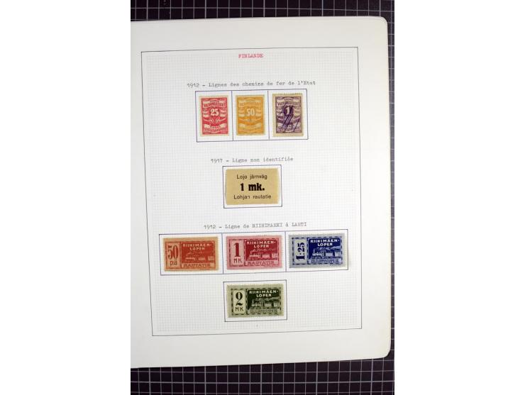 1862/1945, ungebrauchte und gestempelte Sammlung der Stadtpost und Privatpostmarken von Dänemark, Finnland, Norwegen und Schw