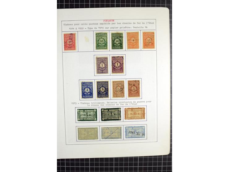 1862/1945, ungebrauchte und gestempelte Sammlung der Stadtpost und Privatpostmarken von Dänemark, Finnland, Norwegen und Schw