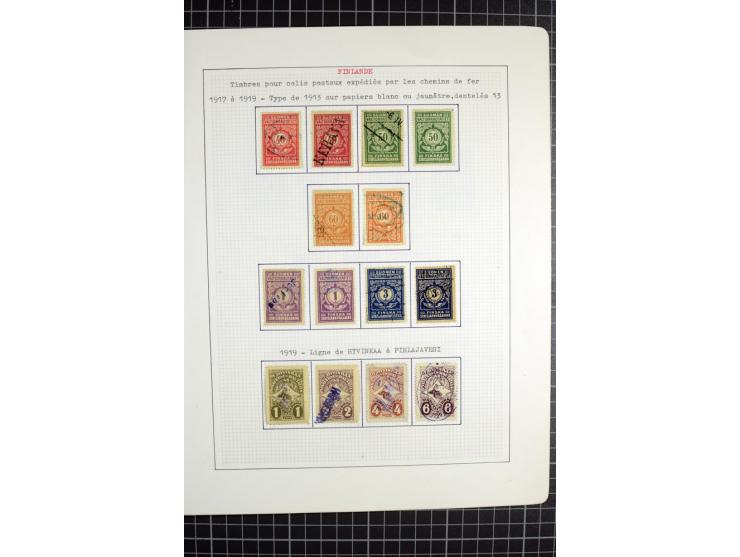 1862/1945, ungebrauchte und gestempelte Sammlung der Stadtpost und Privatpostmarken von Dänemark, Finnland, Norwegen und Schw