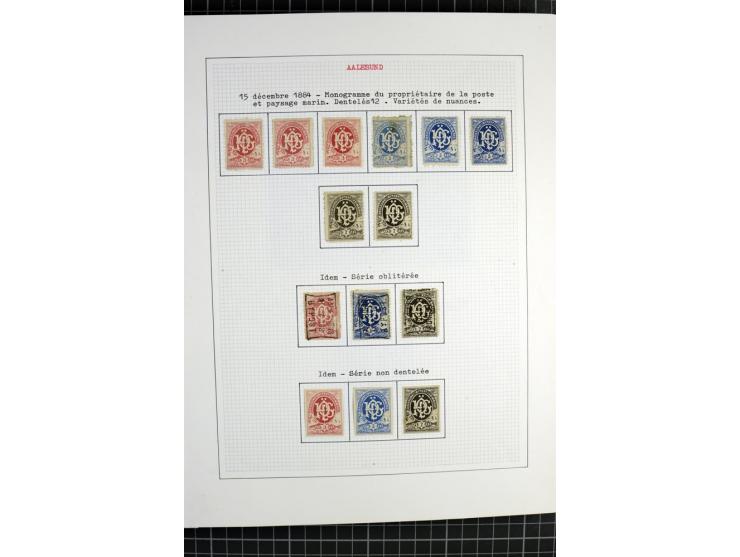 1862/1945, ungebrauchte und gestempelte Sammlung der Stadtpost und Privatpostmarken von Dänemark, Finnland, Norwegen und Schw