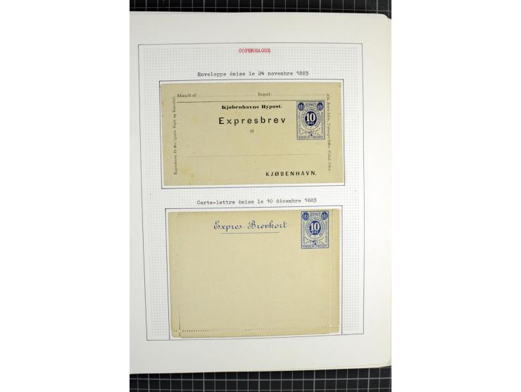 1862/1945, ungebrauchte und gestempelte Sammlung der Stadtpost und Privatpostmarken von Dänemark, Finnland, Norwegen und Schw