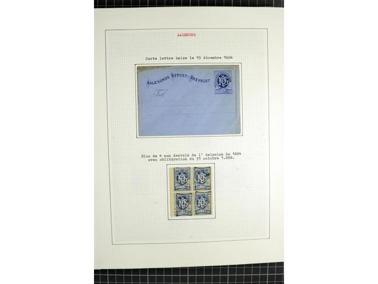 1862/1945, ungebrauchte und gestempelte Sammlung der Stadtpost und Privatpostmarken von Dänemark, Finnland, Norwegen und Schw