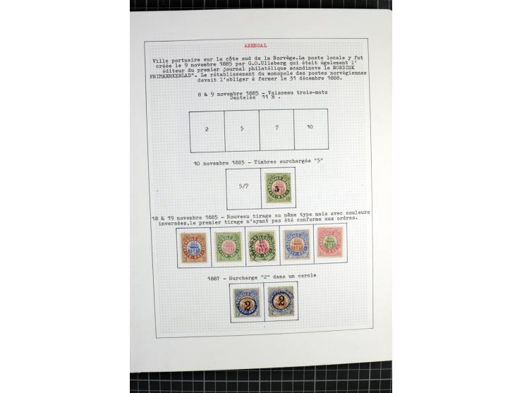 1862/1945, ungebrauchte und gestempelte Sammlung der Stadtpost und Privatpostmarken von Dänemark, Finnland, Norwegen und Schw