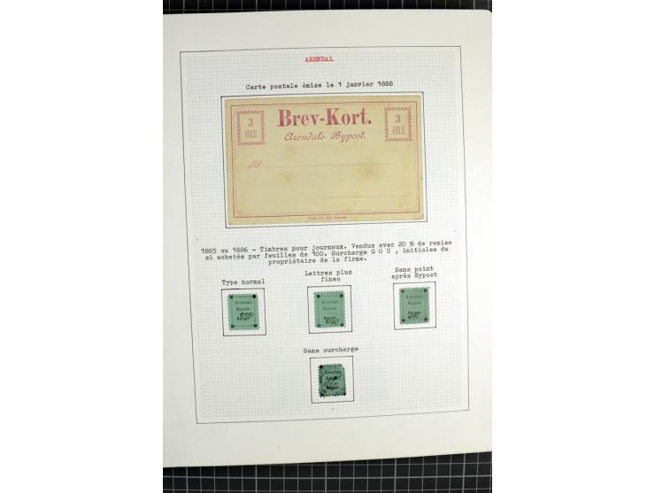 1862/1945, ungebrauchte und gestempelte Sammlung der Stadtpost und Privatpostmarken von Dänemark, Finnland, Norwegen und Schw