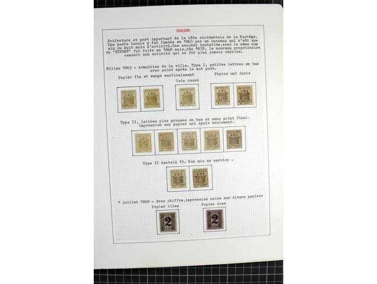 1862/1945, ungebrauchte und gestempelte Sammlung der Stadtpost und Privatpostmarken von Dänemark, Finnland, Norwegen und Schw