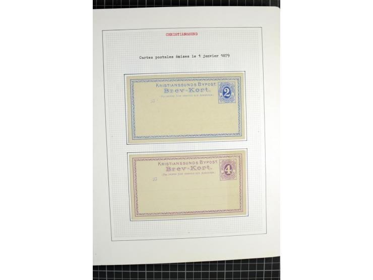 1862/1945, ungebrauchte und gestempelte Sammlung der Stadtpost und Privatpostmarken von Dänemark, Finnland, Norwegen und Schw