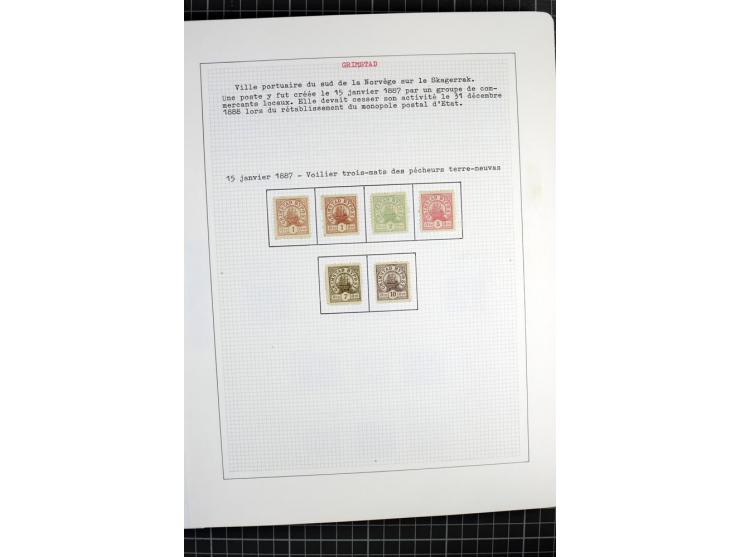1862/1945, ungebrauchte und gestempelte Sammlung der Stadtpost und Privatpostmarken von Dänemark, Finnland, Norwegen und Schw