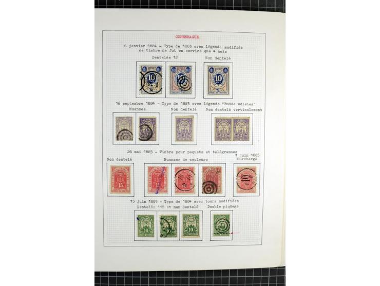 1862/1945, ungebrauchte und gestempelte Sammlung der Stadtpost und Privatpostmarken von Dänemark, Finnland, Norwegen und Schw