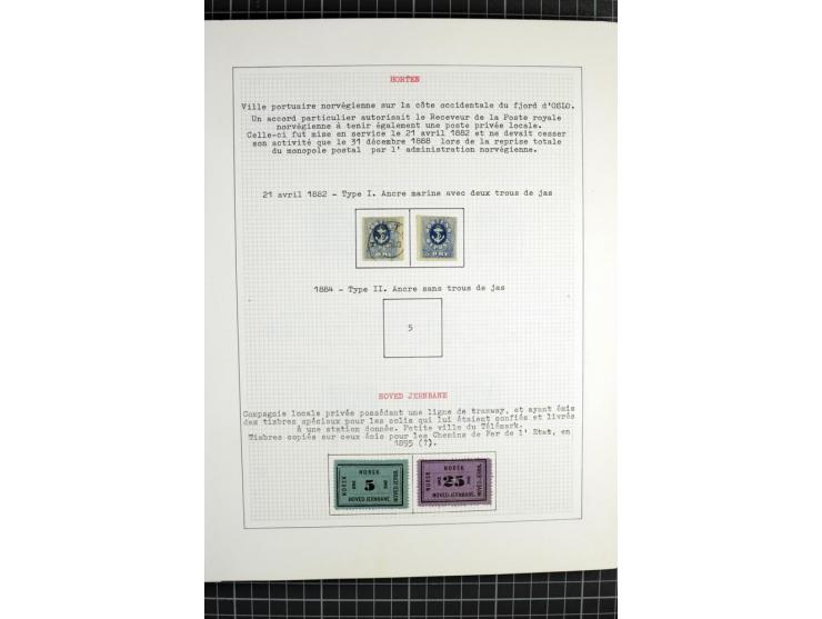 1862/1945, ungebrauchte und gestempelte Sammlung der Stadtpost und Privatpostmarken von Dänemark, Finnland, Norwegen und Schw