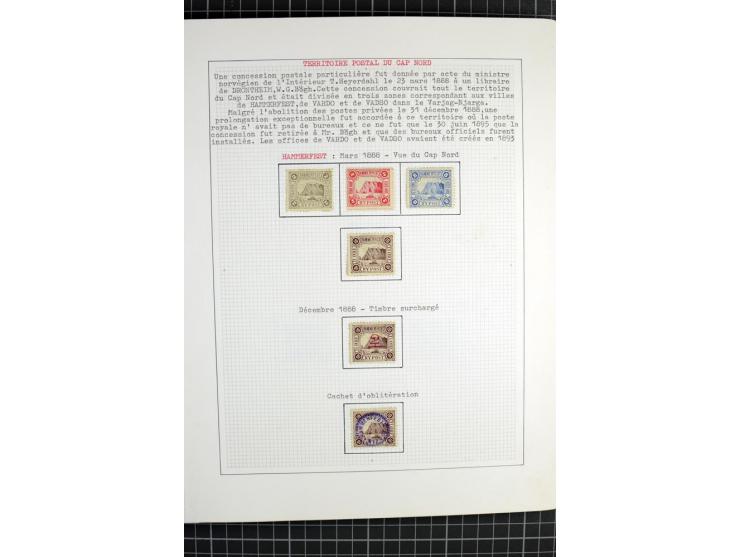 1862/1945, ungebrauchte und gestempelte Sammlung der Stadtpost und Privatpostmarken von Dänemark, Finnland, Norwegen und Schw