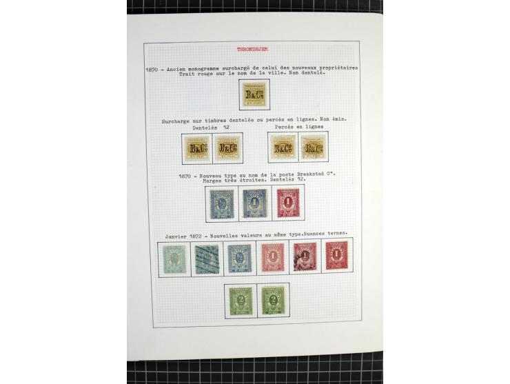1862/1945, ungebrauchte und gestempelte Sammlung der Stadtpost und Privatpostmarken von Dänemark, Finnland, Norwegen und Schw