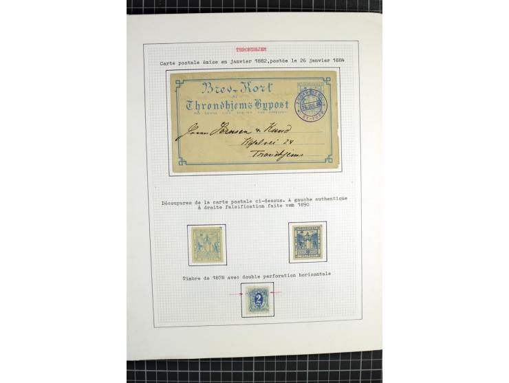 1862/1945, ungebrauchte und gestempelte Sammlung der Stadtpost und Privatpostmarken von Dänemark, Finnland, Norwegen und Schw