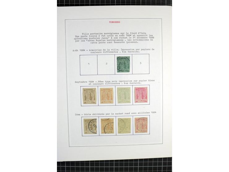 1862/1945, ungebrauchte und gestempelte Sammlung der Stadtpost und Privatpostmarken von Dänemark, Finnland, Norwegen und Schw
