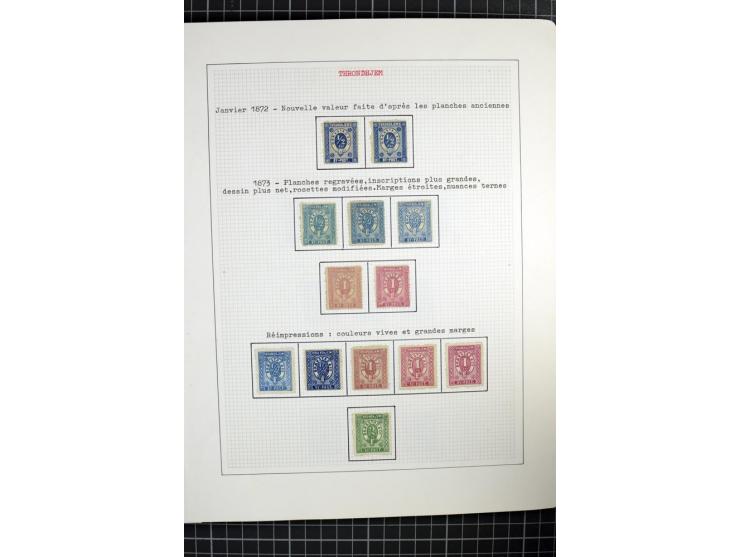 1862/1945, ungebrauchte und gestempelte Sammlung der Stadtpost und Privatpostmarken von Dänemark, Finnland, Norwegen und Schw