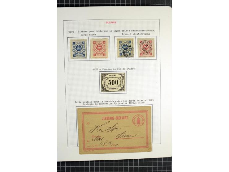 1862/1945, ungebrauchte und gestempelte Sammlung der Stadtpost und Privatpostmarken von Dänemark, Finnland, Norwegen und Schw