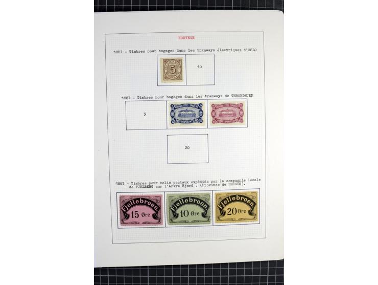 1862/1945, ungebrauchte und gestempelte Sammlung der Stadtpost und Privatpostmarken von Dänemark, Finnland, Norwegen und Schw