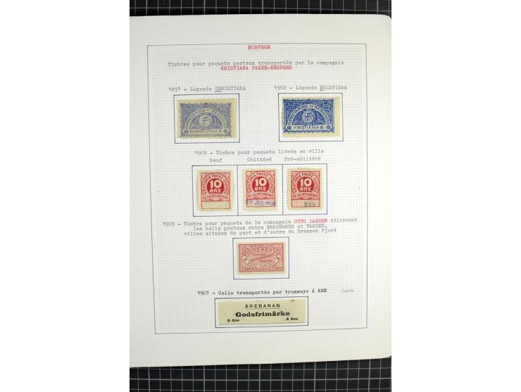1862/1945, ungebrauchte und gestempelte Sammlung der Stadtpost und Privatpostmarken von Dänemark, Finnland, Norwegen und Schw