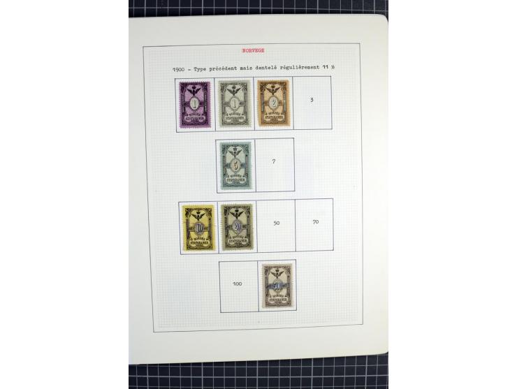 1862/1945, ungebrauchte und gestempelte Sammlung der Stadtpost und Privatpostmarken von Dänemark, Finnland, Norwegen und Schw