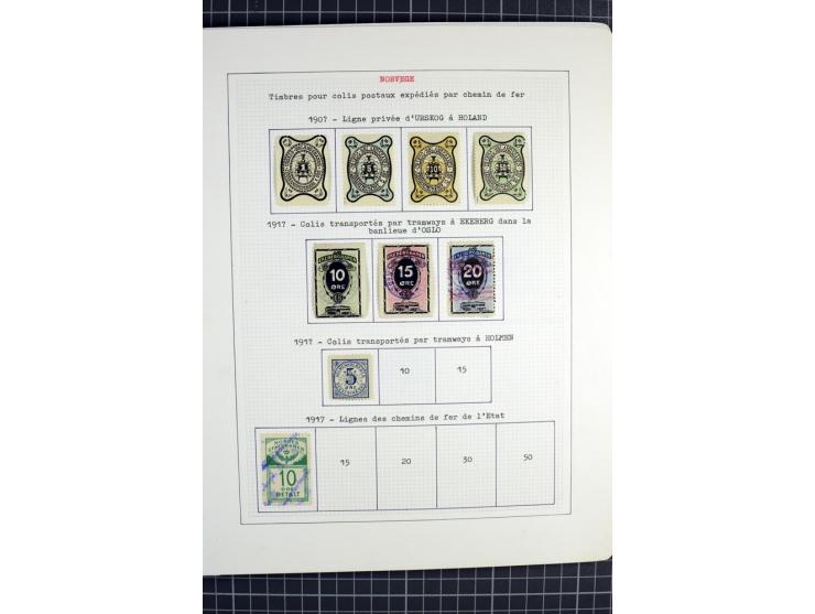 1862/1945, ungebrauchte und gestempelte Sammlung der Stadtpost und Privatpostmarken von Dänemark, Finnland, Norwegen und Schw
