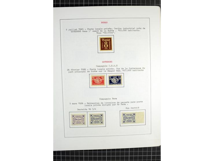 1862/1945, ungebrauchte und gestempelte Sammlung der Stadtpost und Privatpostmarken von Dänemark, Finnland, Norwegen und Schw
