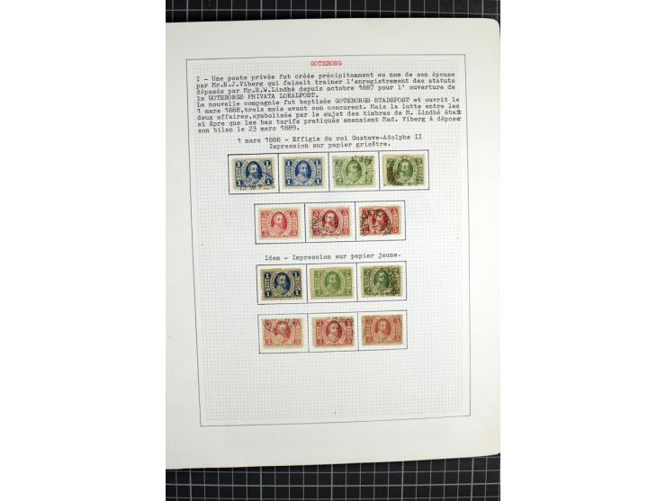 1862/1945, ungebrauchte und gestempelte Sammlung der Stadtpost und Privatpostmarken von Dänemark, Finnland, Norwegen und Schw