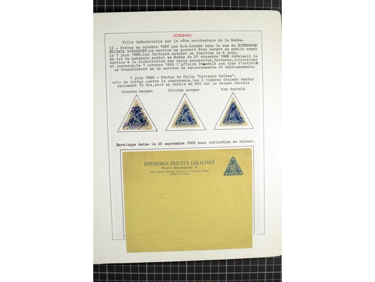 1862/1945, ungebrauchte und gestempelte Sammlung der Stadtpost und Privatpostmarken von Dänemark, Finnland, Norwegen und Schw