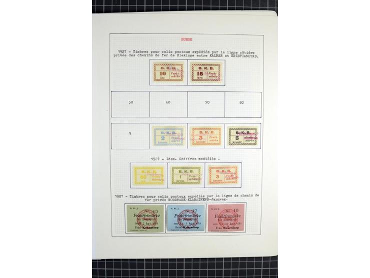 1862/1945, ungebrauchte und gestempelte Sammlung der Stadtpost und Privatpostmarken von Dänemark, Finnland, Norwegen und Schw