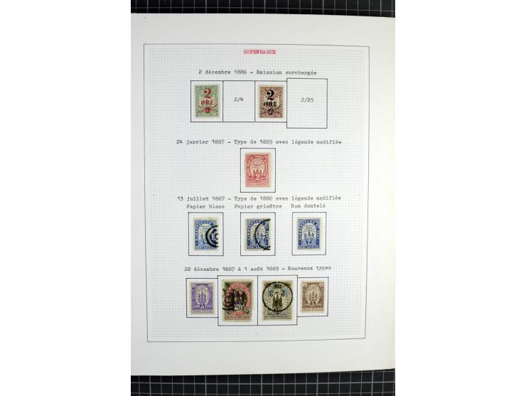 1862/1945, ungebrauchte und gestempelte Sammlung der Stadtpost und Privatpostmarken von Dänemark, Finnland, Norwegen und Schw