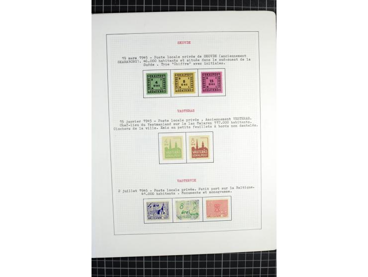 1862/1945, ungebrauchte und gestempelte Sammlung der Stadtpost und Privatpostmarken von Dänemark, Finnland, Norwegen und Schw
