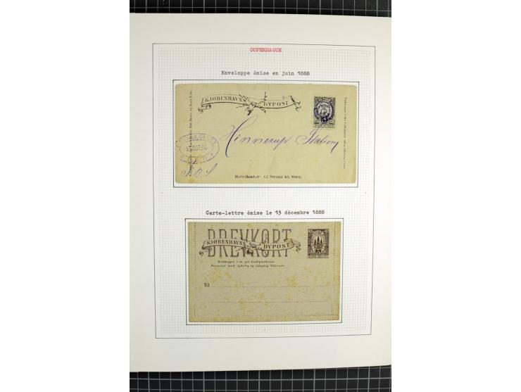 1862/1945, ungebrauchte und gestempelte Sammlung der Stadtpost und Privatpostmarken von Dänemark, Finnland, Norwegen und Schw
