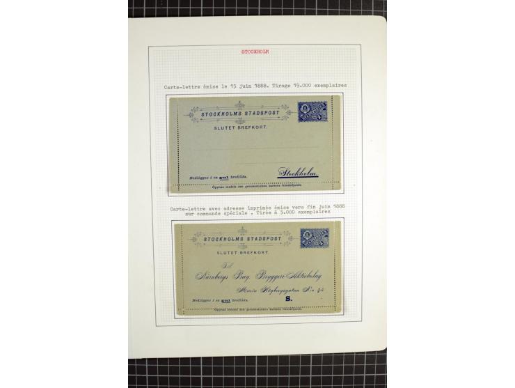1862/1945, ungebrauchte und gestempelte Sammlung der Stadtpost und Privatpostmarken von Dänemark, Finnland, Norwegen und Schw