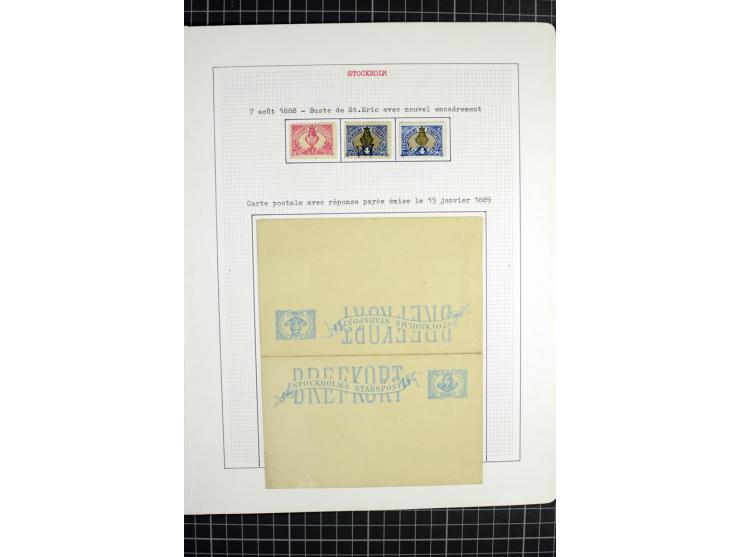 1862/1945, ungebrauchte und gestempelte Sammlung der Stadtpost und Privatpostmarken von Dänemark, Finnland, Norwegen und Schw