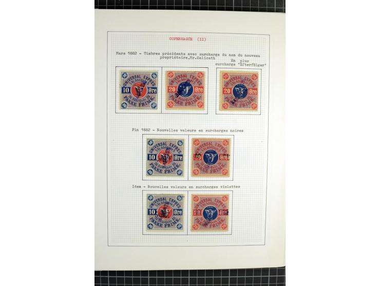 1862/1945, ungebrauchte und gestempelte Sammlung der Stadtpost und Privatpostmarken von Dänemark, Finnland, Norwegen und Schw